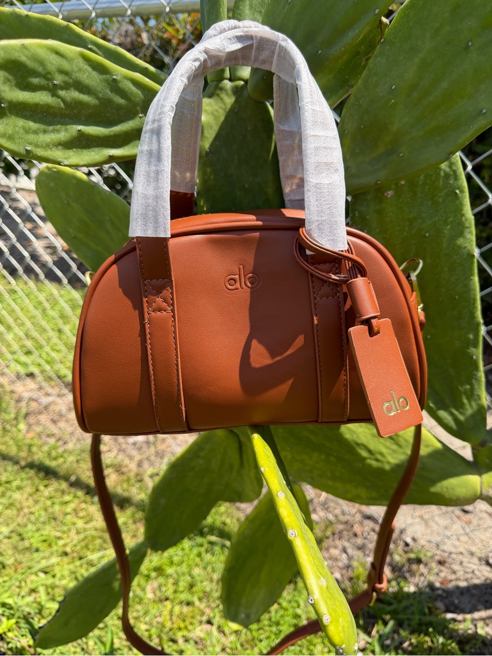 ALO Yoga Cognac Mini Dome Crossbody Bag - Picture 13 of 14